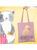 Mr. & Mrs. Panda Shopping Tasche Capybara Wein mit Spruch in Rosa Pastell
