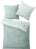 Kleine Wolke Mako-Satin Wendebettwäsche in salbei-weiß