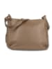 Toscanto Leder Umhängetasche Toscanto Tasche taupe, beige ca. 35cm