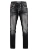 Rusty Neal Jeans Hose "TOYAMA" Regular Fit mit Kontrast Naht in Black Used