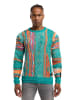 Carlo Colucci Jacquardpullover Dimani in Petrol