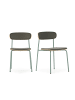 CALICOSY 2er-Set Stoelen AYA  in Grün  - (W) 52  x (H) 78  x (L) 45,5  cm
