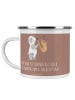 Mr. & Mrs. Panda Tasse 8. Hochzeitstag Blechhochzeit mit Spruch in Braun Pastell