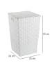 Wenko Wäschekorb Adria 48l in Weiß, (B) 33 x (H) 53 x (L) 33 cm