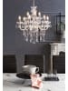 SalesFever Kronleuchter modern 9-flammig Metallgestell und Acryl-Glas-Behang in Transparent