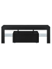 en.casa LED-Fernsehtisch Grimsey in Schwarz (L)130cm (B)35cm (H)45cm