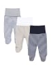 TupTam Baby Jungen Strampelhose mit Fuß 3er Pack in beige/grau