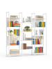 relaxdays Bücherregal in Weiß - (B)158 x (H)166 x (T)24 cm