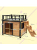 Pawhut Hundehütte 121L x 77B x 78H cm