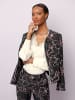 creation L Lyocell-Viskose-Blazer in schwarz-burgund-gemustert