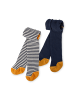 Sigikid Strumpfhosenset 2er Magic Owl in Dunkelblau/Weiß/Ockerorange