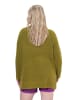 Ulla Popken Oversized-Pullover in helles gelbgrün
