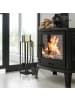 relaxdays 5-tlg. Kaminbesteck-Set in Schwarz/ Braun