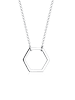 Elli Halskette 925 Sterling Silber Hexagon, Geo in Silber