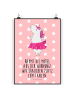 Mr. & Mrs. Panda wanddeko Einhorn Ballerina mit Spruch in Rot Pastell