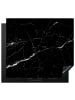 KitchenYeah Herdabdeckplatte Modernes Marmor schwarz