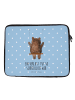 Mr. & Mrs. Panda Notebook Tasche Bär Schaukel mit Spruch in Blau Pastell