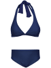 Aquarti Mädchen Bikini Set Zweiteilig Bikinislip Bustier in dunkelblau