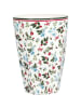 Greengate French Latte Cup Becher CARTY Weiß mit Blumen