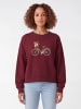 wat? Apparel Sweatshirt Damenfahrrad in Weinrot