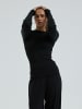 Seamless Basic Top Wooly in Black