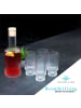 Intirilife Glaskaraffe 1.7 Liter Kristall Krug Karaffe in Transparent - Gold mit 4 Gläsern