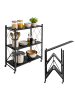 relaxdays Klappregal in Schwarz - (B)71 x (H)91 x (T)34 cm