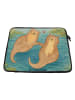 Mr. & Mrs. Panda Laptoptasche Otter Hände halten Design ohne Spruch in Weiß
