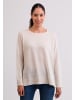 CASH-MERE.CH Rundhals Pullover mit Seitenschlitzen in Weiss