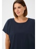 KAFFE curve Bluse kurzarm KCnana Loose fit in Midnight Marine