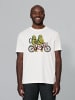 wat? Apparel T-Shirt Avocado Fahrrad in Off White