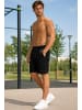 Reichstadt Herren Regular Fit Shorts Marken-Stick in Black