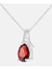 Diamant L'éternel Halskette mit Anhänger aus 375 Weißgold mit Diamant mit Granat