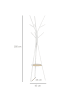 HOMCOM Garderobenständer-L45 x B45 x H180 cm-Weiß