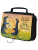Mr. & Mrs. Panda Waschtasche Pinguin Pärchen Design mit Spruch in Weiß
