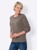 Sieh an! Langarm-Pullover in taupe