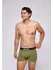 SNOCKS Boxershorts aus Bio-Baumwolle Mix (Rot/Olive/Blau) 6 Stück