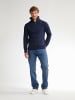 Petrol Industries Pull Zippé Demi-Zip en Maille Denver in Blau