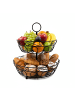 relaxdays Obst Etagere in Schwarz - (H)30 x Ø 31 cm