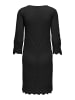 JACQUELINE de YONG Kleid Locker Leichtes Sommer Basic Midi-Strickkleid in Schwarz