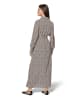 MADELEINE Langes Hemdblusenkleid mit Unikat-Print in espresso / multicolor