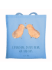 Mr. & Mrs. Panda Tragetasche Capybara Liebe mit Spruch in Sky Blue