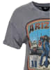 Queen Kerosin Queen Kerosin Acidwash T-Shirt Arizona Queen in stahlgrau