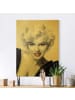 WALLART Leinwandbild Gold - Marilyn auf Sofa in Grau