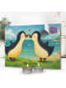 Mr. & Mrs. Panda Adventskalender Pinguine Kuss Design ohne Spruch in Weiß
