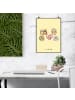Mr. & Mrs. Panda Poster Igel Familie ohne Spruch in Gelb Pastell
