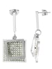 Adeliás Damen Ohrringe – Ohrstecker aus Edelstahl mit Strass Steinchen in silber