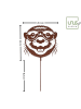 UNUS Gartenstecker Otter 22 x 21,5 cm in Braun