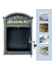 relaxdays Briefkasten in Grau - (B)31 x (H)44,5 x (T)9,5 cm