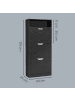 VASAGLE Schuhschrank Custos in Schwarz - (B)60 x (H)139 x (T)24 cm